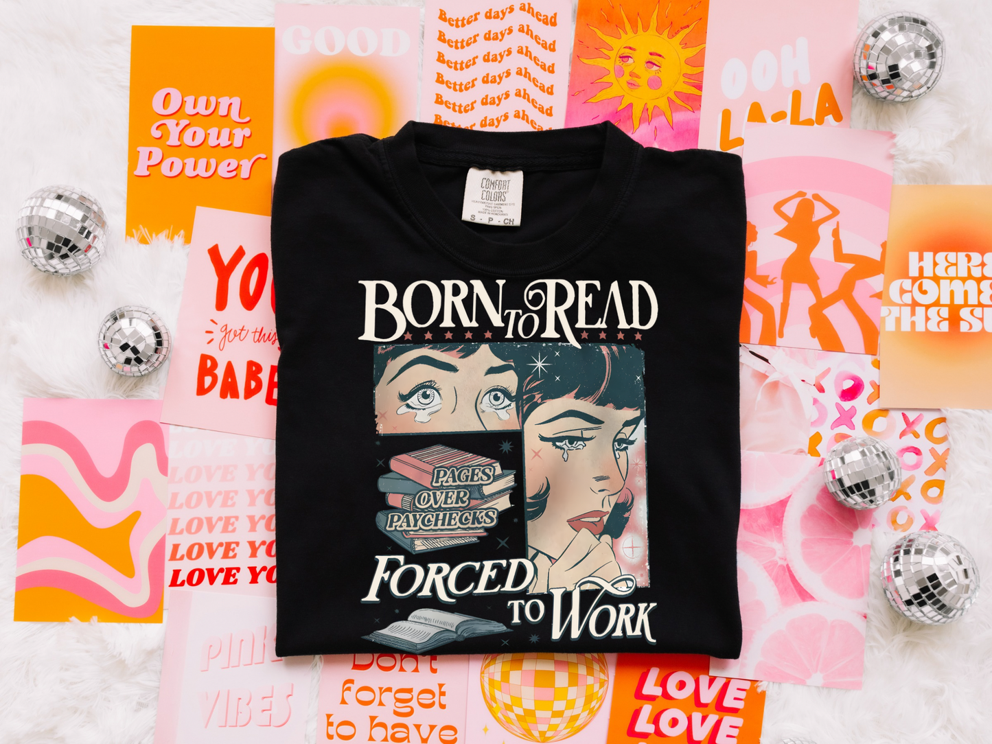 Born To Read Forced To Work Tee